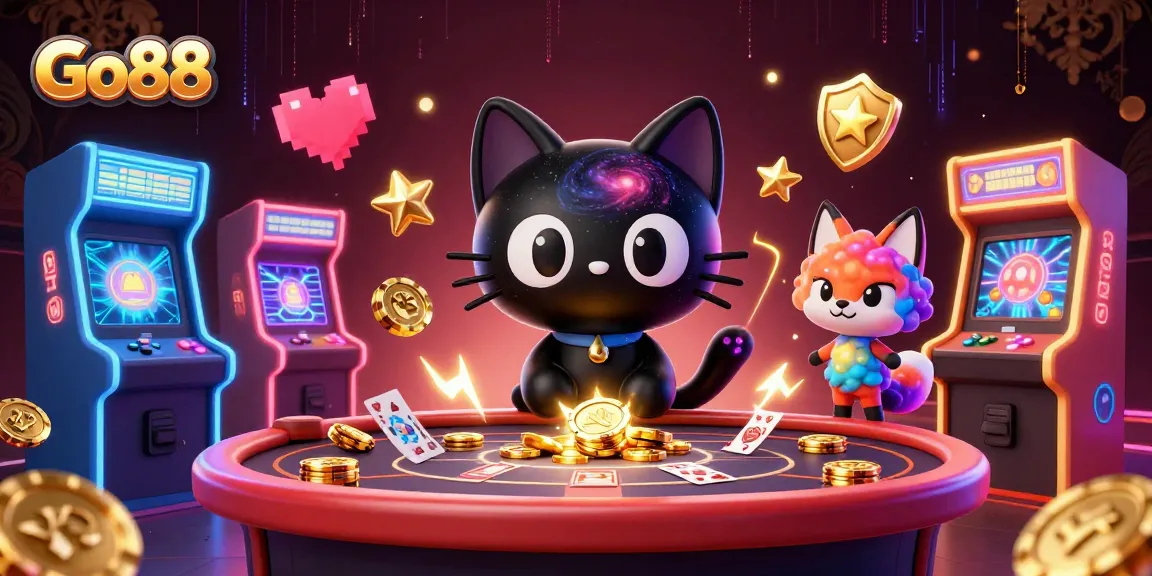 Engage in thrilling gaming at Go88 with vibrant cosmic elements and captivating characters.