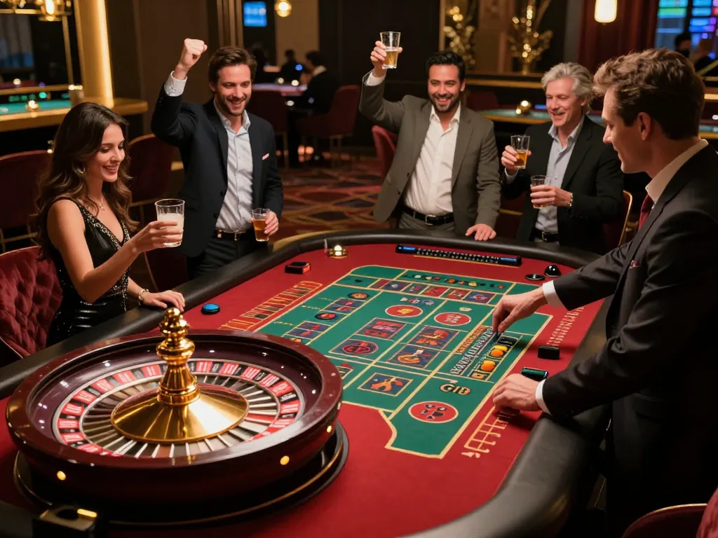 Players enjoy thrilling roulette gameplay at F8BET casino, betting on vibrant table as excitement builds.