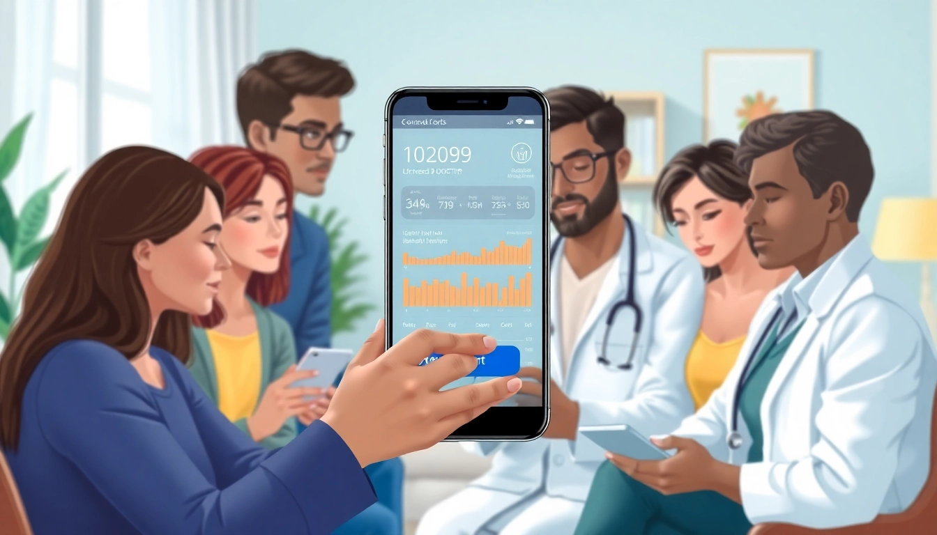 Text a licensed doctor online consultation with a doctor using a smartphone in a warm setting.