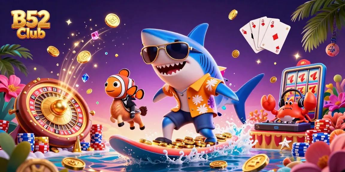 Win big with B52 Club as a shark, clownfish, and crab dive into casino fun!