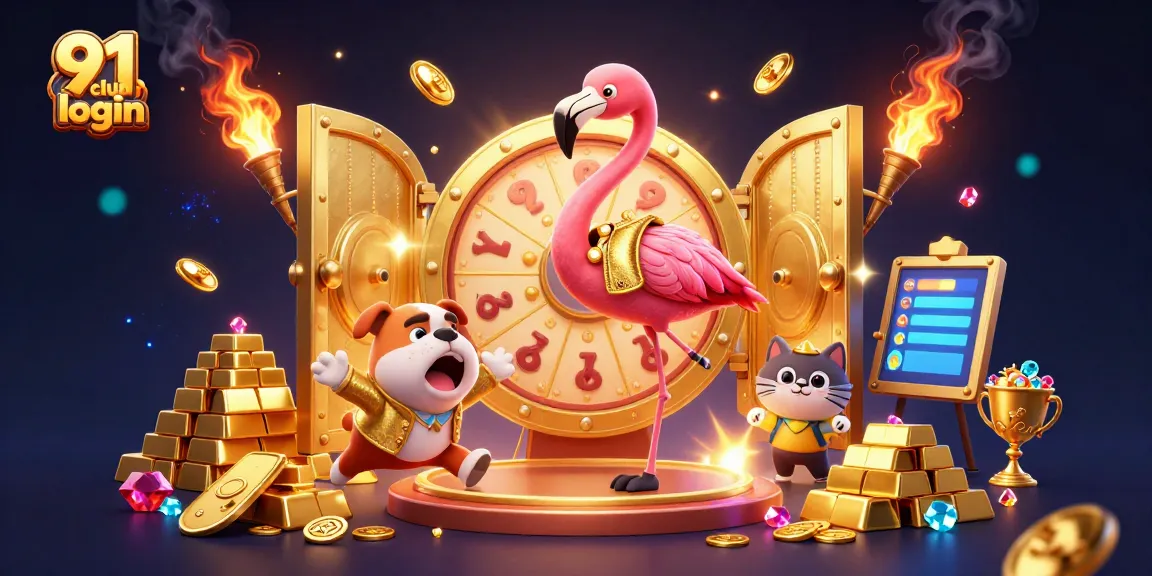 Engage in the thrilling 91 club login experience with a vibrant game show theme.