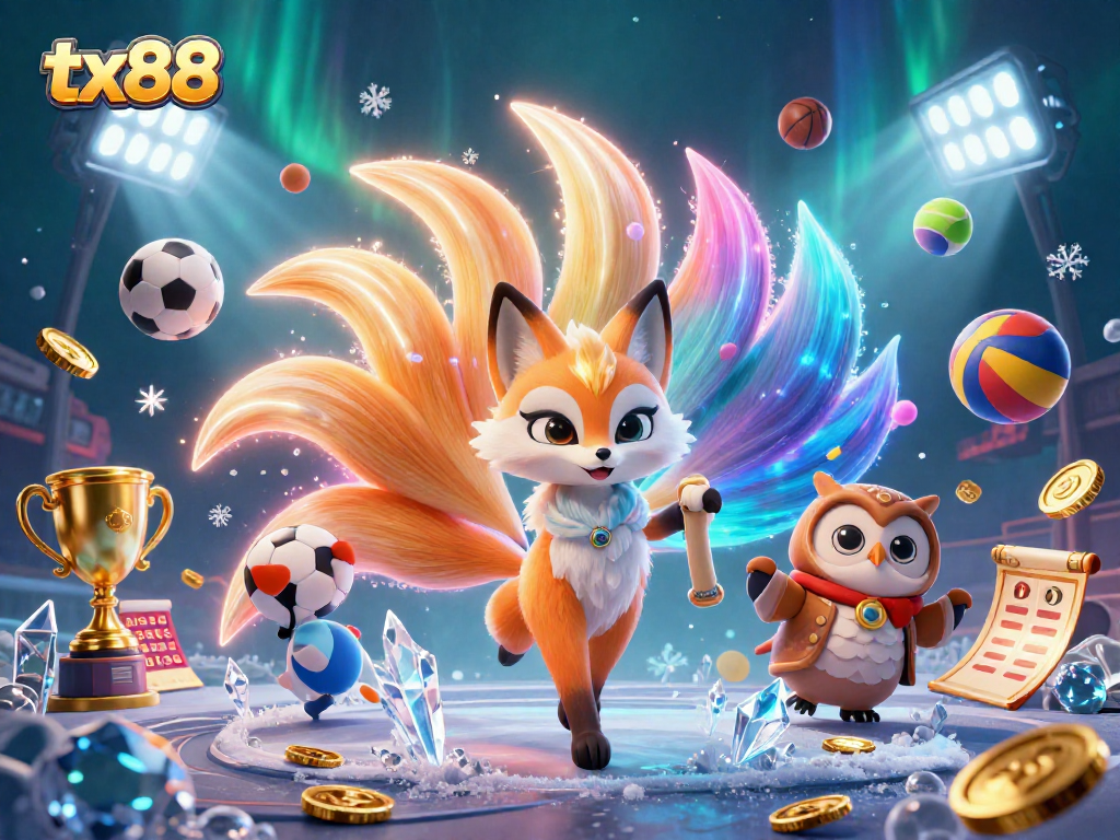 Experience the thrilling action at tx88 with vibrant sports betting elements in a captivating 3D illustration.