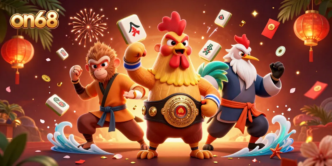 Experience thrilling action with on68's vibrant 3D characters and dynamic casino elements.