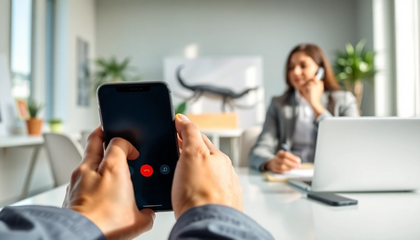 Engaging representation of call recording feature on a smartphone during a professional call.