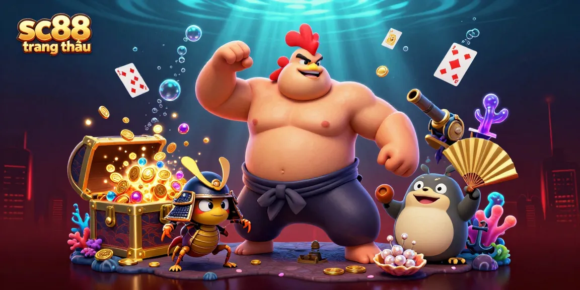 Experience the excitement at sc88 trang chủ with lively casino characters and vibrant game elements.