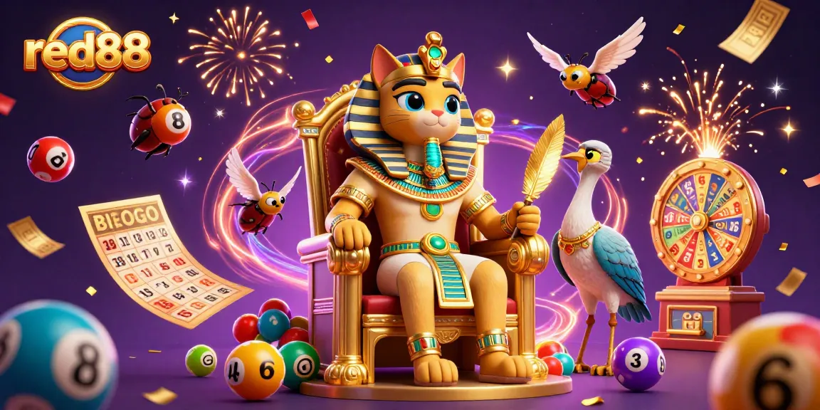 Win big with red88 in this vibrant lottery-themed illustration filled with excitement!