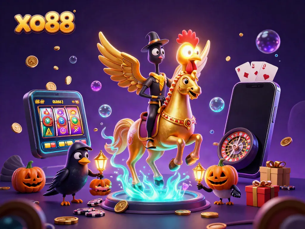 Experience excitement at xo88 with this vibrant 3D casino scene showcasing thrilling games and winning moments.