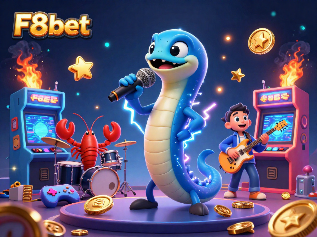 Experience exciting gaming action with F8bet in a vibrant underwater casino scene.