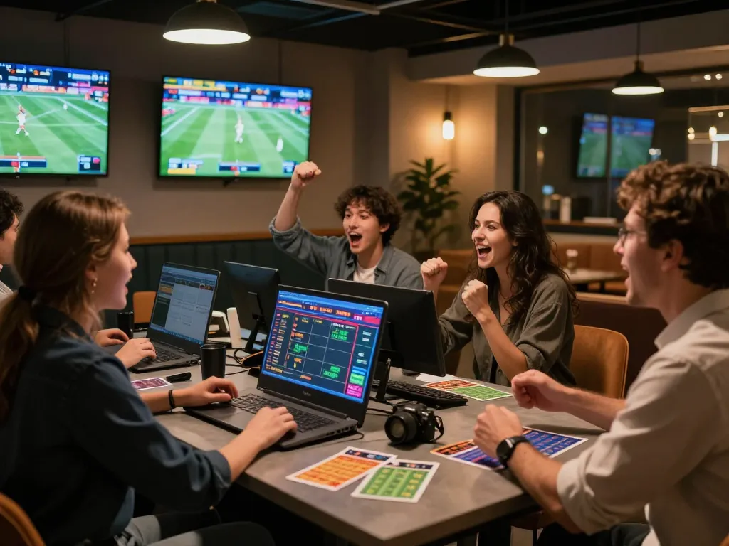 Experience the thrill of sports betting at Oxbet with friends cheering for their favorite team