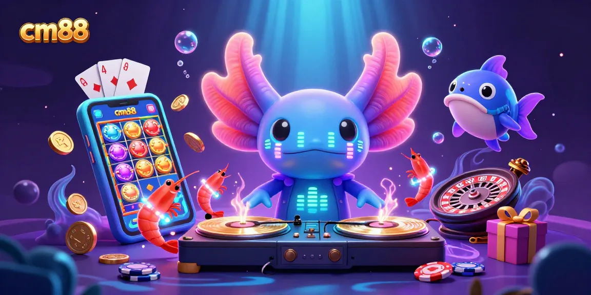 Spin the reels and win big at cm88 with an exciting casino-themed underwater party scene.
