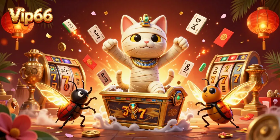 Experience winning at Vip66 with the Egyptian mummy cat and thrilling casino elements in dynamic gameplay.