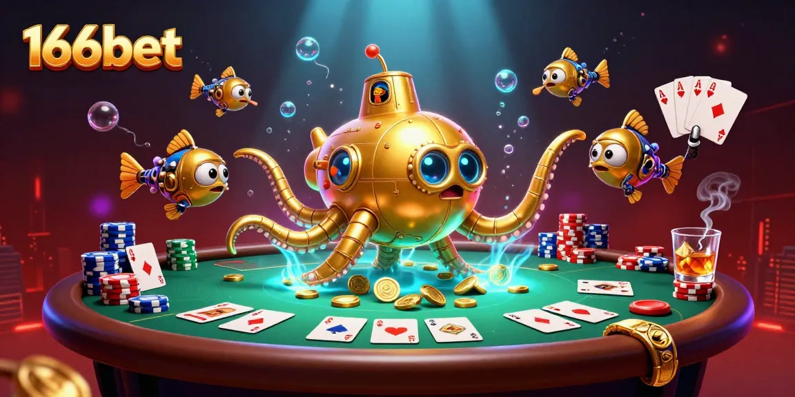 Experience thrilling gameplay at 166bet with a captivating underwater casino scene.