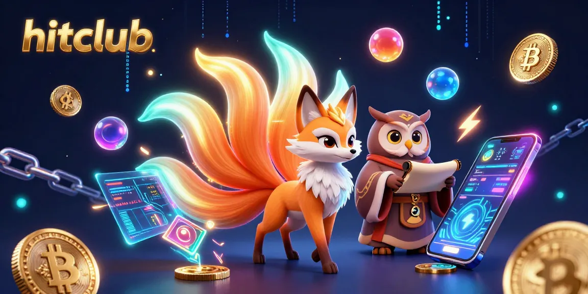 Win with hitclub’s vibrant casino atmosphere featuring a mystical fox and glowing coins.