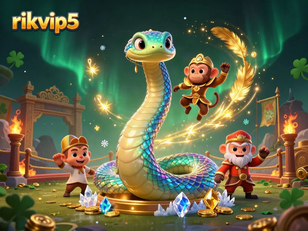 Engage in exciting gaming experiences at rikvip5, where vibrant characters and dynamic elements illustrate a thrilling atmosphere.