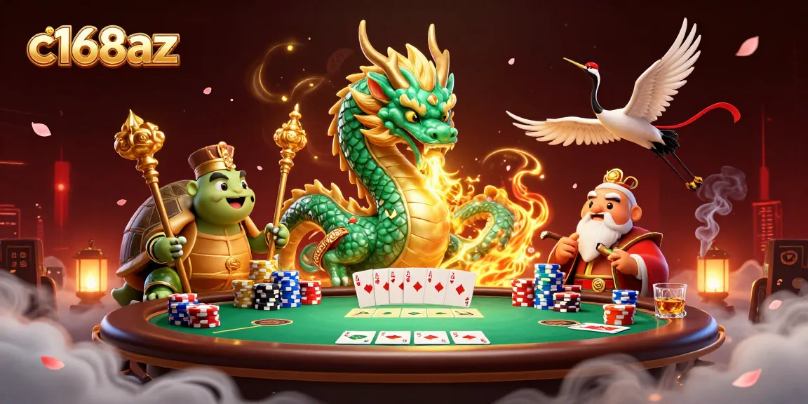 Experience exhilarating gameplay at c168az with a jade dragon and poker elements capturing casino excitement.