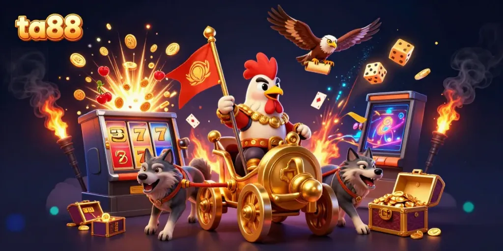 Experience thrilling jackpots at ta88 with a dynamic rooster warlord leading the golden game adventure!