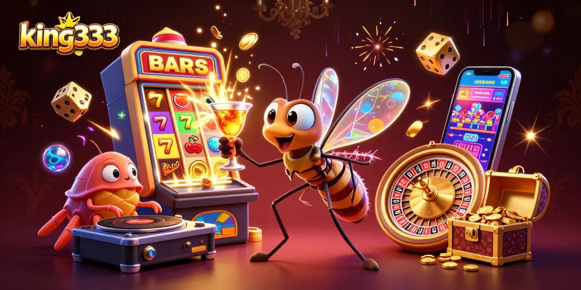 Experience the vibrant casino atmosphere of king333 with animated characters and winning moments.