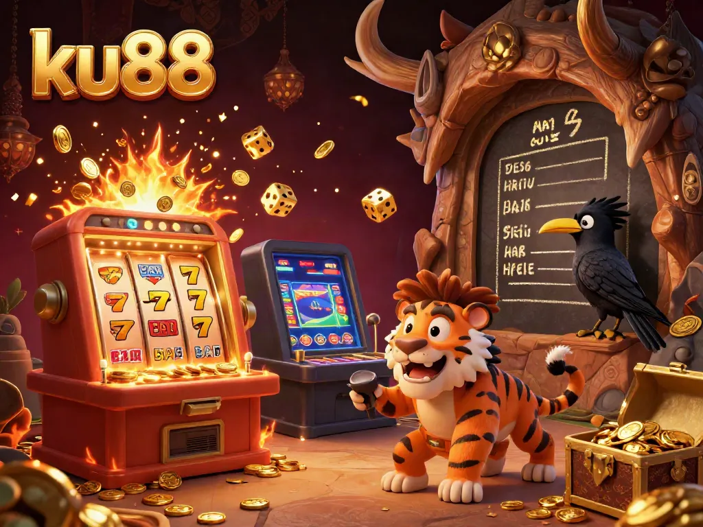 Experience thrilling gaming at ku88 with a vibrant 3D ancient casino scene featuring dynamic elements.