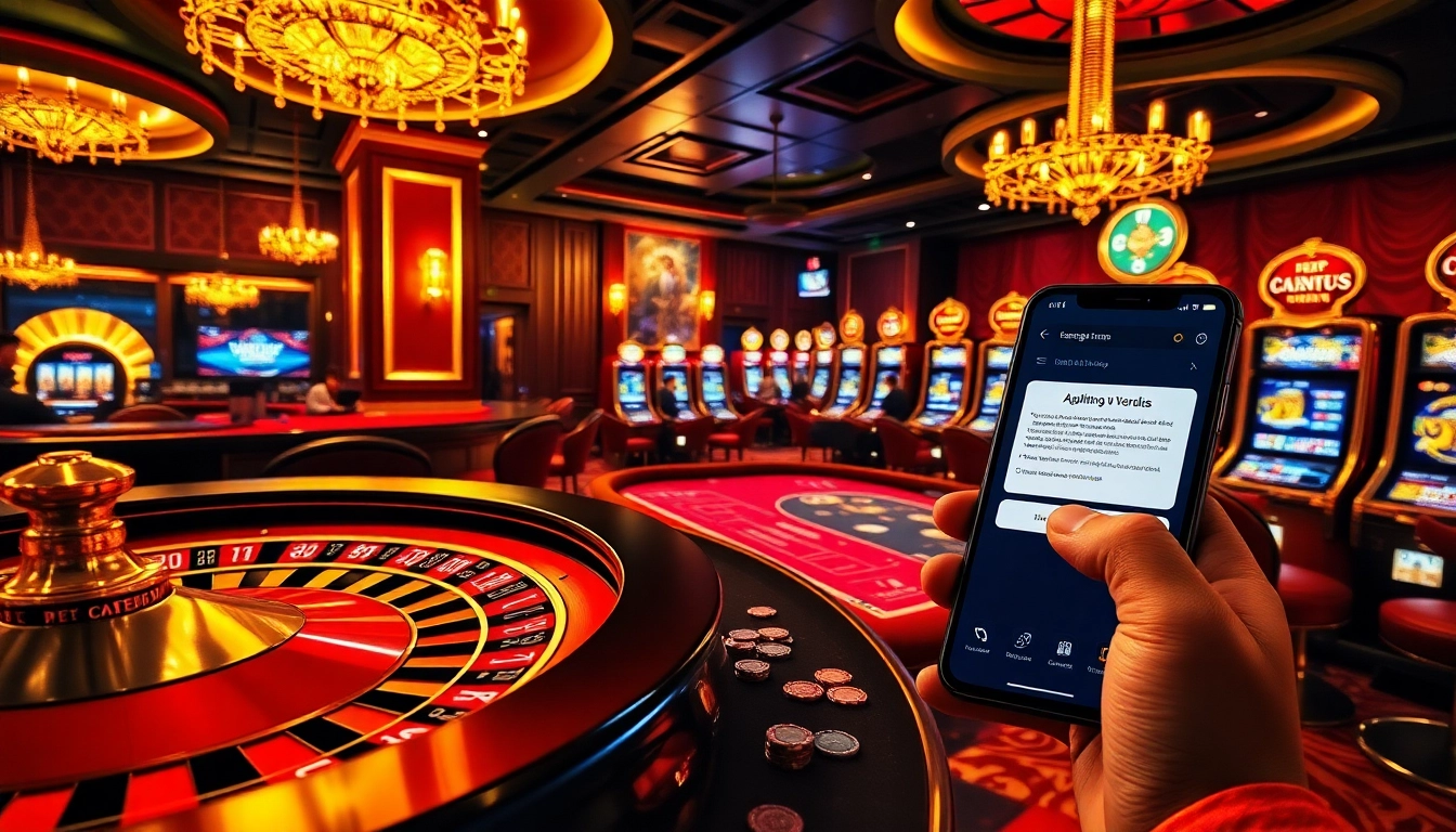 Cena envolvente retratando a emoção de apostar, com o 'aplicativo que paga de verdade' em destaque em um smartphone.