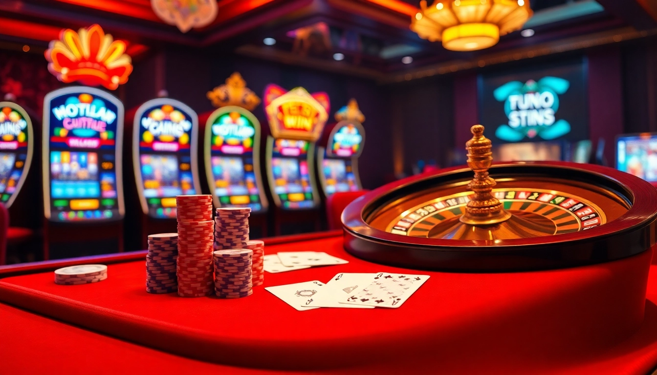 Sinta a emoção de vencer com a 78BR em um cassino luxuoso, com fichas de pôquer e roleta.