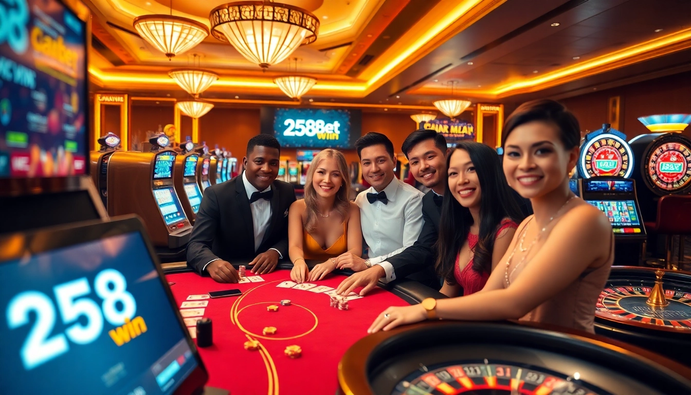 Experience the thrill of winning with 258bet win at a luxurious casino table.