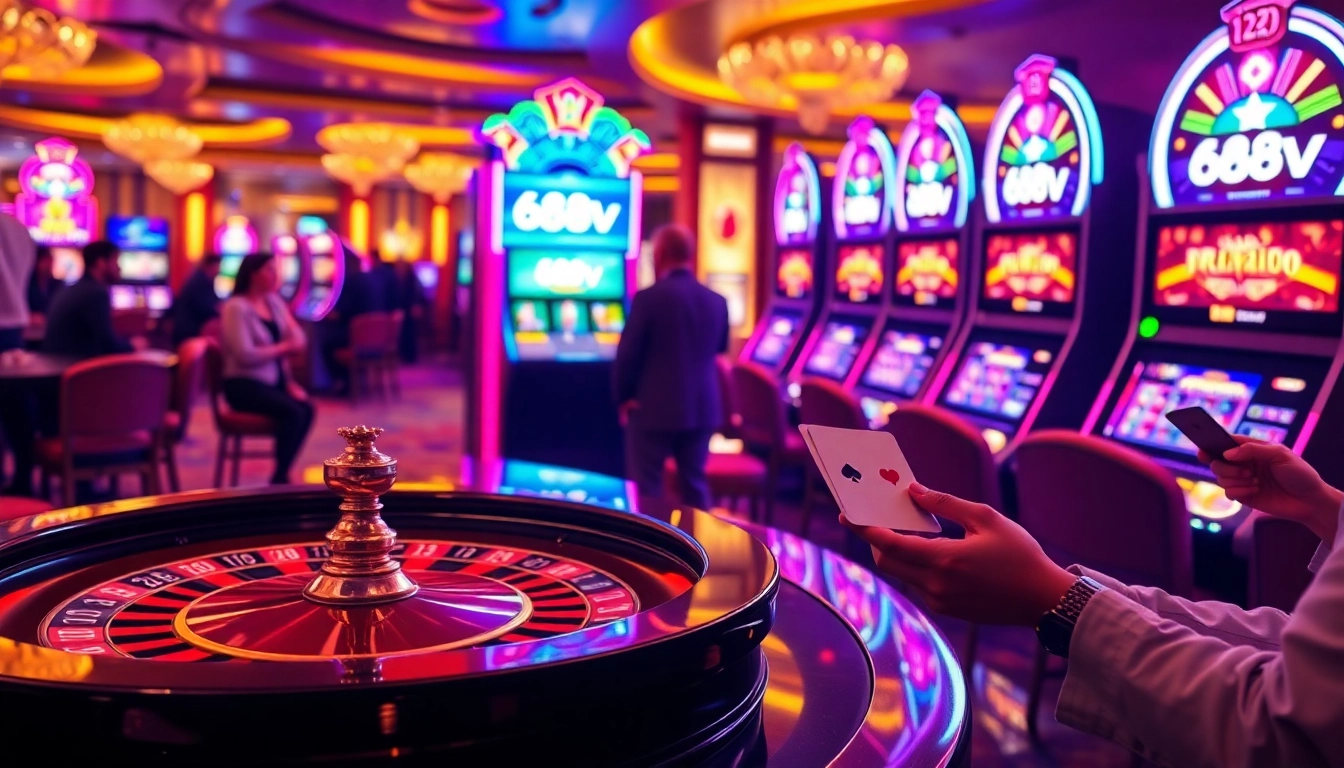 Experience thrilling gameplay at 688v with vibrant casino games, roulette, and exciting slot machines.